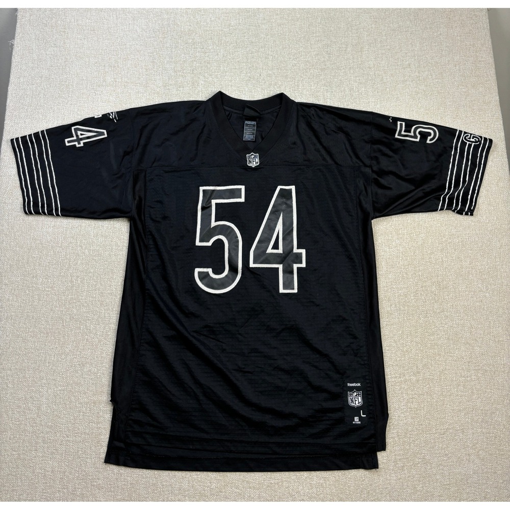 Reebok Chicago Bears Brian Urlacher 54 NFL Jersey Mens Large Black Vintage